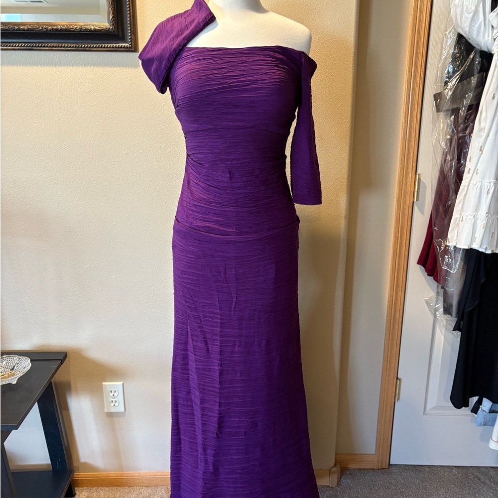 Elegant Purple Off-Shoulder Dress